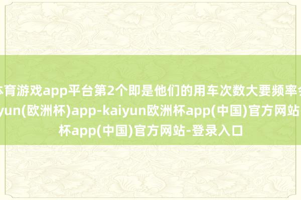 体育游戏app平台第2个即是他们的用车次数大要频率会减少-kaiyun(欧洲杯)app-kaiyun欧洲杯app(中国)官方网站-登录入口