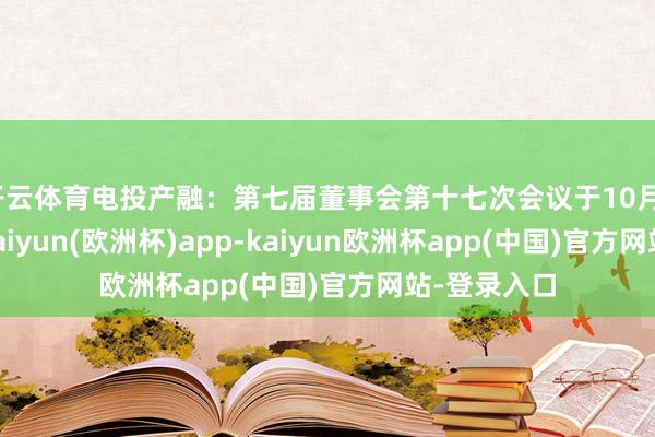 开云体育电投产融：第七届董事会第十七次会议于10月18日召开-kaiyun(欧洲杯)app-kaiyun欧洲杯app(中国)官方网站-登录入口