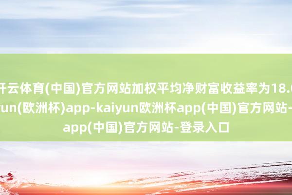 开云体育(中国)官方网站加权平均净财富收益率为18.08%-kaiyun(欧洲杯)app-kaiyun欧洲杯app(中国)官方网站-登录入口