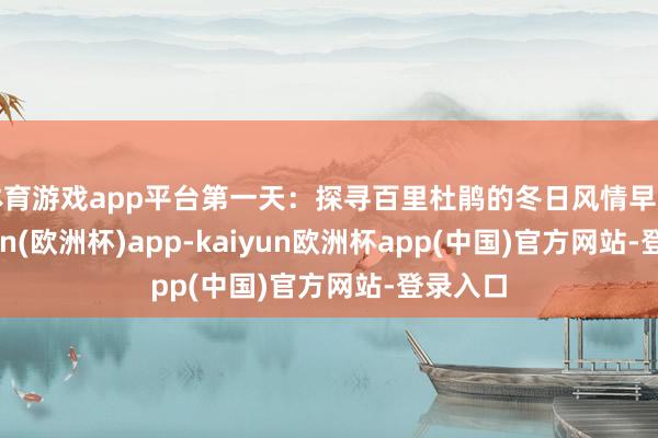 体育游戏app平台第一天：探寻百里杜鹃的冬日风情早晨-kaiyun(欧洲杯)app-kaiyun欧洲杯app(中国)官方网站-登录入口